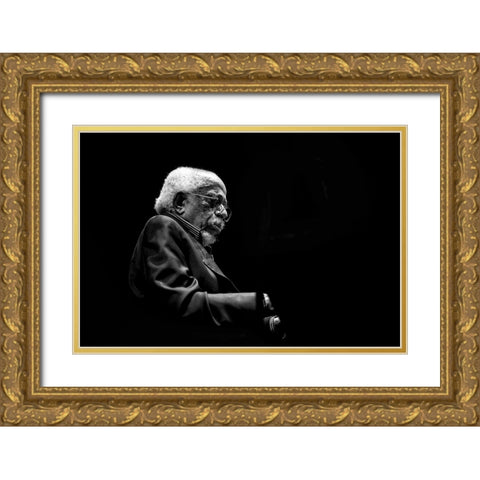 Jazz Gold Ornate Wood Framed Art Print with Double Matting by Simoes, Goncalo