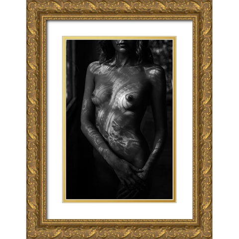Untitled Gold Ornate Wood Framed Art Print with Double Matting by Faletkin, Mikhail