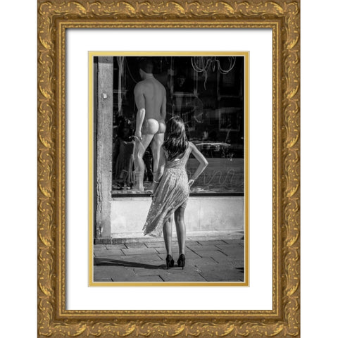 Vetrine Gold Ornate Wood Framed Art Print with Double Matting by Milovich, Traven