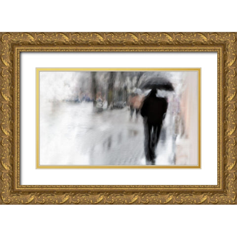 The Observer Gold Ornate Wood Framed Art Print with Double Matting by Claes, Gilbert