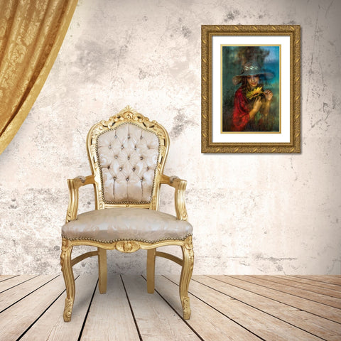 Fortunes Gold Ornate Wood Framed Art Print with Double Matting by Nisan Kandilcioglu, Ummu