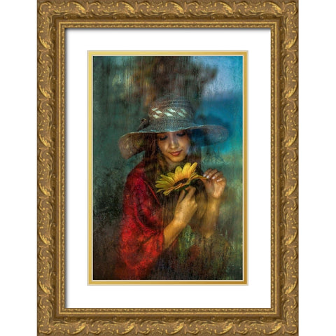 Fortunes Gold Ornate Wood Framed Art Print with Double Matting by Nisan Kandilcioglu, Ummu