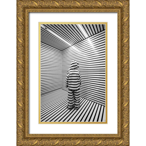 Prisoners Of Our Minds Gold Ornate Wood Framed Art Print with Double Matting by Raif, Joshua