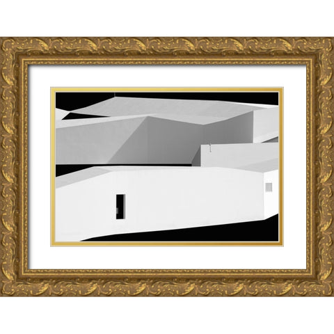 Contrasts Gold Ornate Wood Framed Art Print with Double Matting by Azevedo, Olavo
