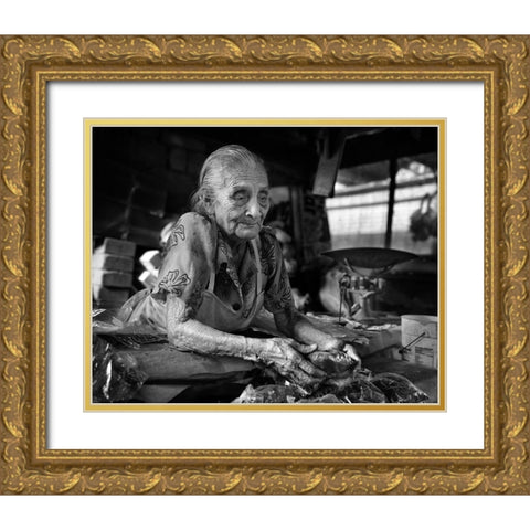 Doapa Claudia. Tabasco-Mexico Gold Ornate Wood Framed Art Print with Double Matting by B Ferragut, Toni