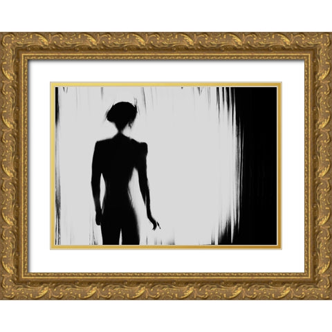 Bye Gold Ornate Wood Framed Art Print with Double Matting by Haghi, Babak