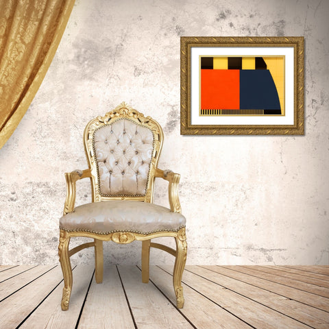Nos Testscreen # 03 Gold Ornate Wood Framed Art Print with Double Matting by Limberg, Huib