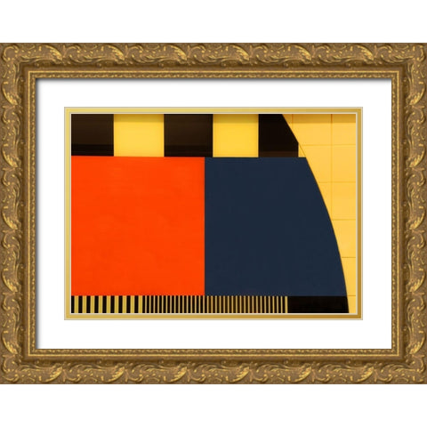 Nos Testscreen # 03 Gold Ornate Wood Framed Art Print with Double Matting by Limberg, Huib