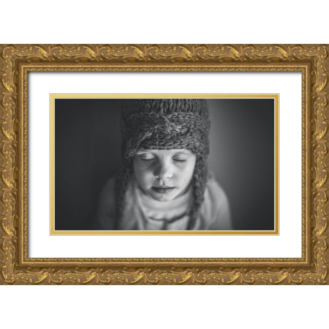 Sen Gold Ornate Wood Framed Art Print with Double Matting by Laczkowski, Wojciech
