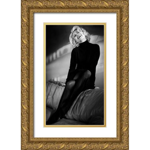 My Day With Marilyn .... Gold Ornate Wood Framed Art Print with Double Matting by Peter Muller Photography