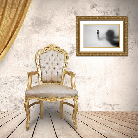 Dream Of Flying Gold Ornate Wood Framed Art Print with Double Matting by Seita, Milena