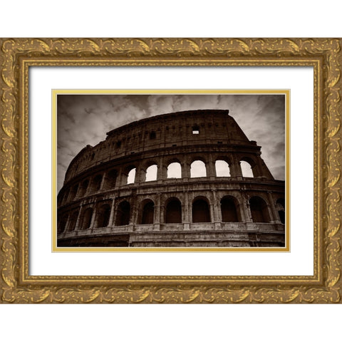 Colosseum Gold Ornate Wood Framed Art Print with Double Matting by Nielsen, Stefan