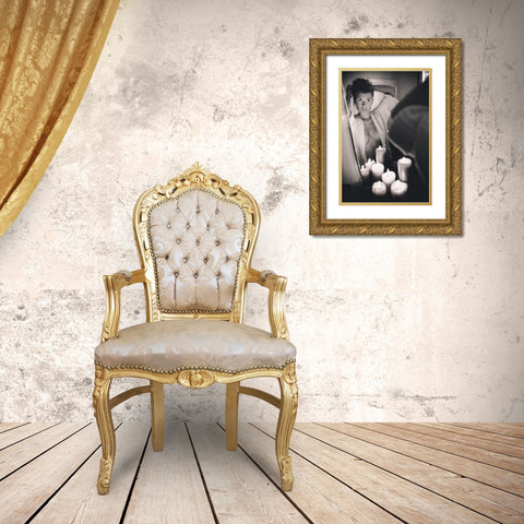 Eva Gold Ornate Wood Framed Art Print with Double Matting by Unknown