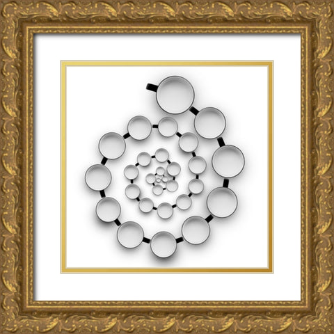 Helix Gold Ornate Wood Framed Art Print with Double Matting by De Kogel, Wieteke