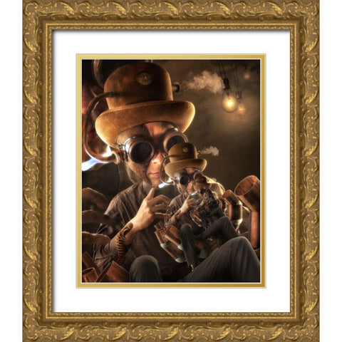Parthenogenesis Gold Ornate Wood Framed Art Print with Double Matting by Kiciak, Christophe