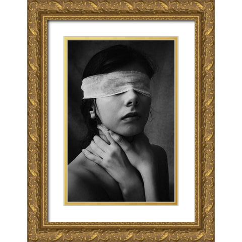 Vulnerable Gold Ornate Wood Framed Art Print with Double Matting by Ignatova, Desislava