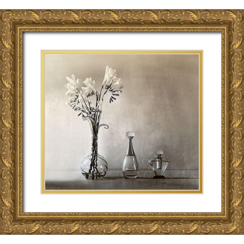 Untitled Gold Ornate Wood Framed Art Print with Double Matting by Arjona, Elena