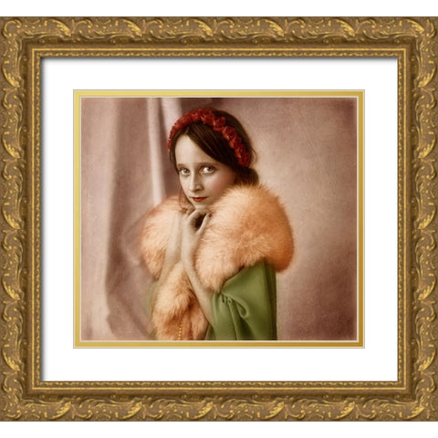 Untitled Gold Ornate Wood Framed Art Print with Double Matting by Melik-Nubarova, Svetlana