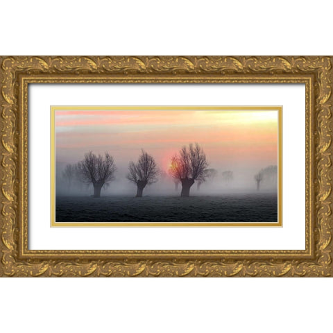 The Shadow Of Time Gold Ornate Wood Framed Art Print with Double Matting by Flour, Piet