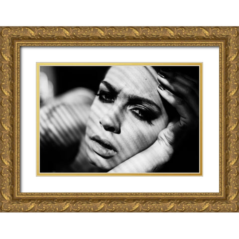 Sensuality Gold Ornate Wood Framed Art Print with Double Matting by Krystynek MQEP, Martin