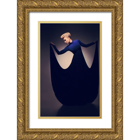 Untitled Gold Ornate Wood Framed Art Print with Double Matting by NJmerik