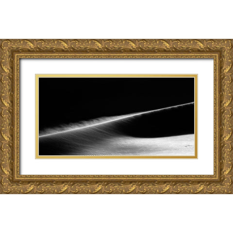 Desert Lines Gold Ornate Wood Framed Art Print with Double Matting by Waddah, Ahmed