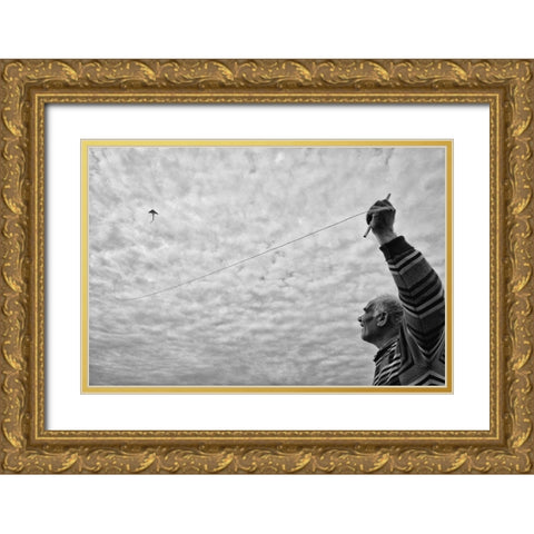 Freedom Gold Ornate Wood Framed Art Print with Double Matting by Ihyabozkurt