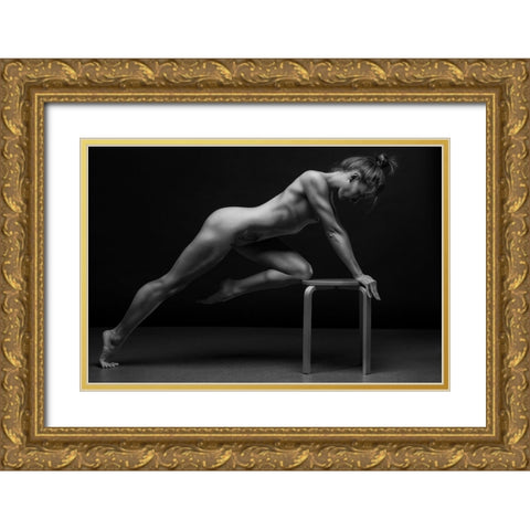 Bodyscape Gold Ornate Wood Framed Art Print with Double Matting by Belovodchenko, Anton