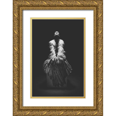 Angel Gold Ornate Wood Framed Art Print with Double Matting by Dasic, Marko