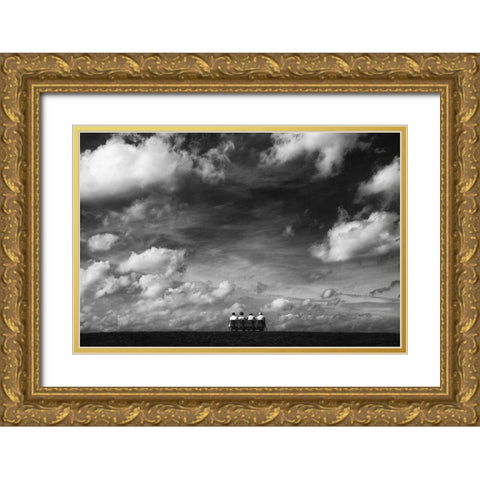 Under The Sky Gold Ornate Wood Framed Art Print with Double Matting by Hawerkamp, Hans-Wolfgang