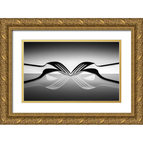 Spider Gold Ornate Wood Framed Art Print with Double Matting by De Kogel, Wieteke