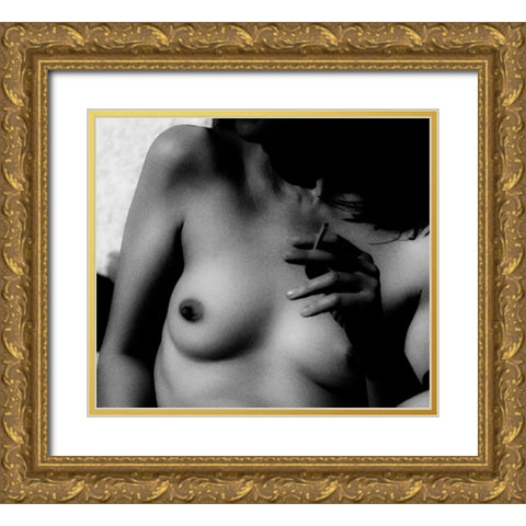 Untitled Gold Ornate Wood Framed Art Print with Double Matting by Bousca, Bogdan
