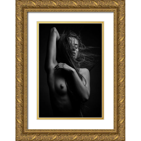 Sensuality Gold Ornate Wood Framed Art Print with Double Matting by Krystynek MQEP, Martin