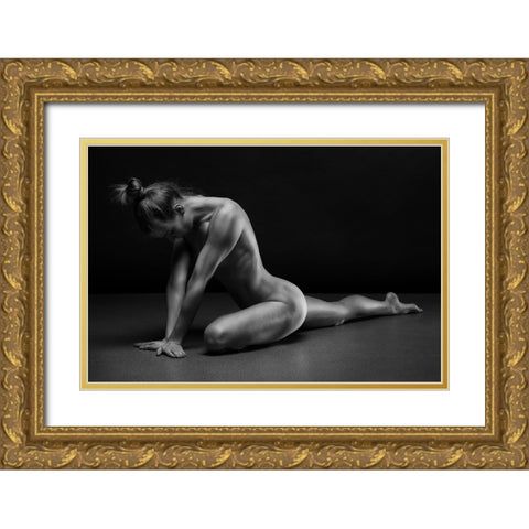 Bodyscape Gold Ornate Wood Framed Art Print with Double Matting by Belovodchenko, Anton