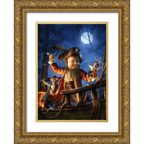 Voodoo Child Gold Ornate Wood Framed Art Print with Double Matting by Kiciak, Christophe