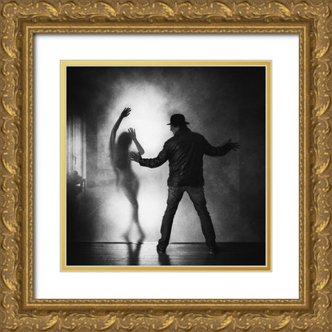 The Invisible Wall Gold Ornate Wood Framed Art Print with Double Matting by Schleicher-Schwarz, Roswitha