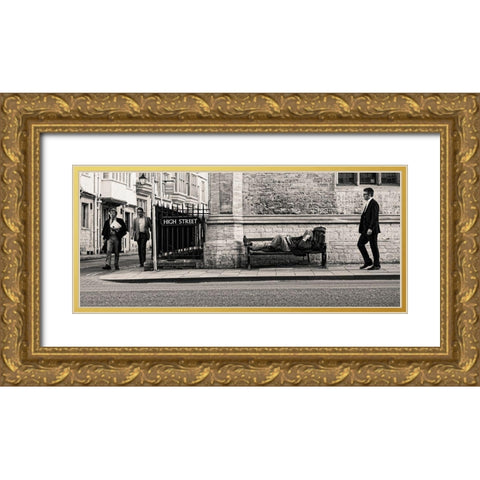 The Reader Gold Ornate Wood Framed Art Print with Double Matting by Pilic, Matej