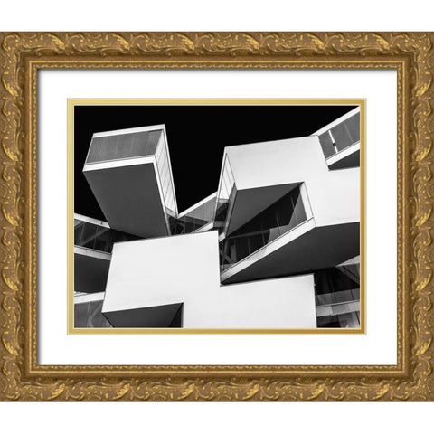 Actelion Gold Ornate Wood Framed Art Print with Double Matting by Vangindertael, Luc