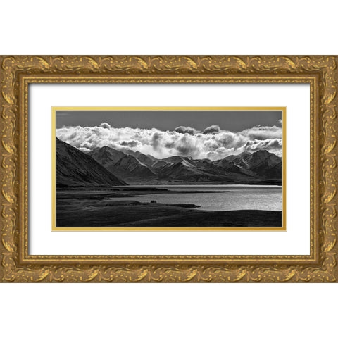When The Clouds Down To Earth Gold Ornate Wood Framed Art Print with Double Matting by Tjandra, C.S.