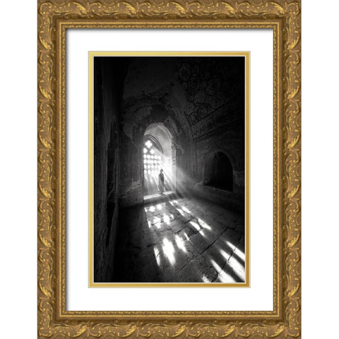 My Home Gold Ornate Wood Framed Art Print with Double Matting by Song, Gunarto