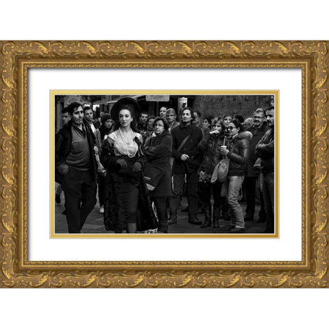 Mad 7 Gold Ornate Wood Framed Art Print with Double Matting by Marcos, Alejandro