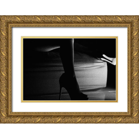 Late Night Gold Ornate Wood Framed Art Print with Double Matting by Schottstaedt, Erik