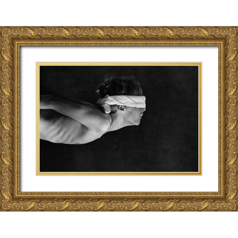 Blind Journey Gold Ornate Wood Framed Art Print with Double Matting by Delrue, Mirjam