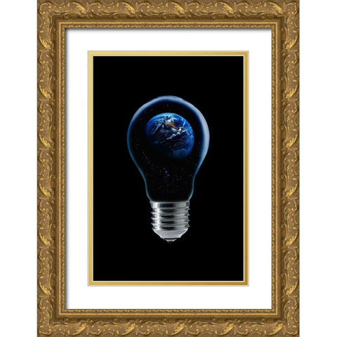 The 4 Elements Iv Gold Ornate Wood Framed Art Print with Double Matting by Eisele, Stefan