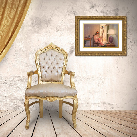 On The Road 1 Gold Ornate Wood Framed Art Print with Double Matting by Tong, Fang