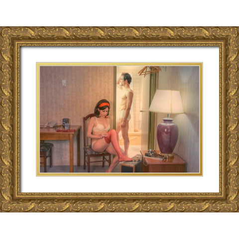 On The Road 1 Gold Ornate Wood Framed Art Print with Double Matting by Tong, Fang