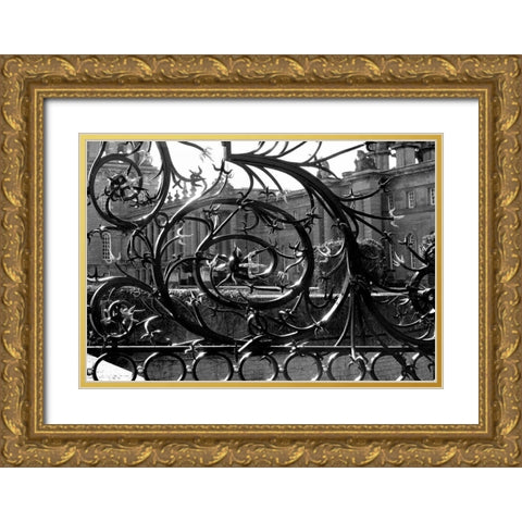 Architectural Detail, Blenheim Palace Gold Ornate Wood Framed Art Print with Double Matting by Blue, Cyril