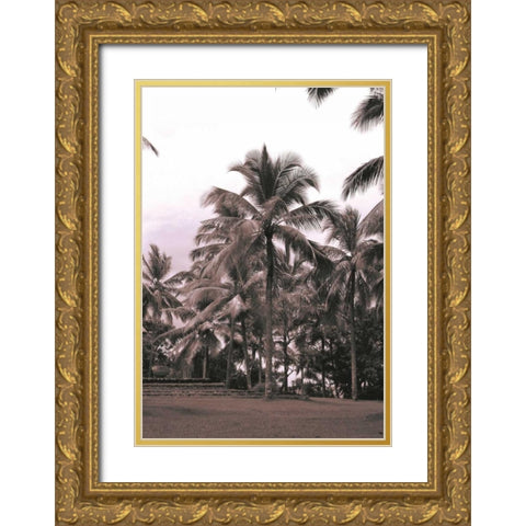 Coconut Palm, Serai Gold Ornate Wood Framed Art Print with Double Matting by Blue, Cyril