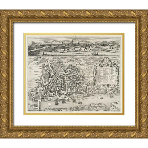 View of Goa Gold Ornate Wood Framed Art Print with Double Matting by Wassberger,Johannes Jansonnius