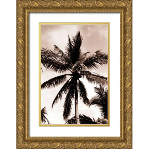 Coconut Palm, Bali Gold Ornate Wood Framed Art Print with Double Matting by Blue, Cyril